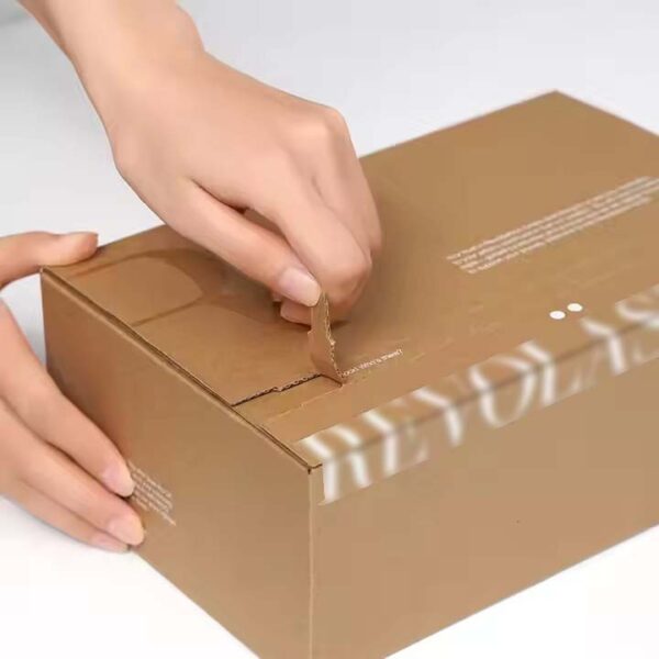 Custom corrugated cardboard box zipper opening postal self-sealing logistics carton - Image 2