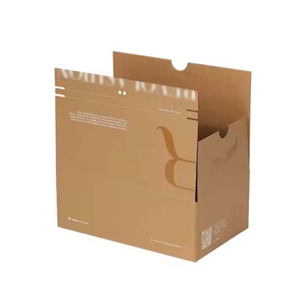 Custom corrugated cardboard box zipper opening postal self-sealing logistics carton